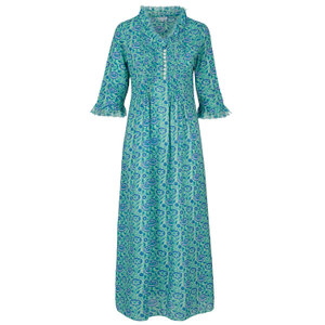 Cotton Annabel Maxi Dress In Seagreen (L)