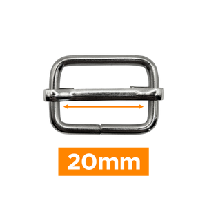 Boucle coulissante premium - Argent 20 mm