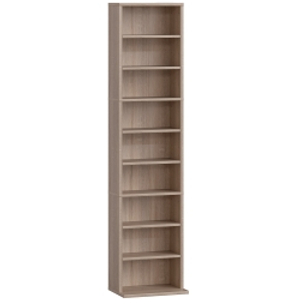 HOMCOM 260 Narrow CD Storage Unit - Natural Wood Finish