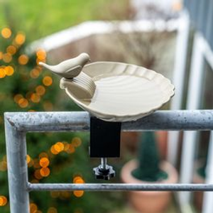 Balcony Bird Bath Balus - Olive Green