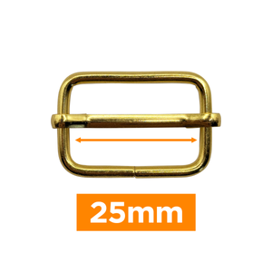 Boucle coulissante premium - Or 25 mm