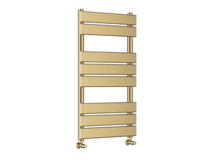 Flat Panel Brushed Brass Towel Rail - GLO Pryme Range - 800x450mm