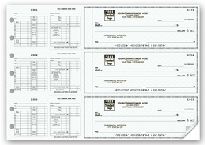 3-On-A-Page Business Size Checks for Hourly Payroll
