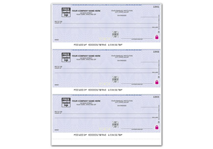 High Security 3/Pg Laser Checks, Lined, Work w/most software