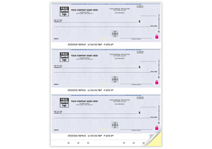 High Security 3/Pg Laser Checks, Lined & Hole-Punched