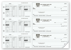 3-On-A-Page Payroll Checks, Double Side-Tear Vouchers