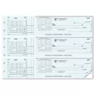 3-On-A-Page Check With Corner Voucher