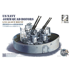 Zimi Model 53001 US Navy 40mm Quad Bofors AA Gun Mount 1:35 Model Kit