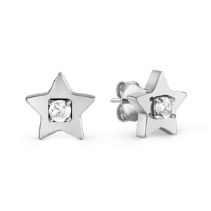 My Sophie Steel Star CZ Stud Earrings