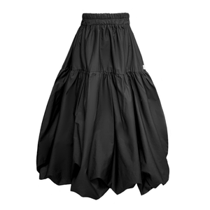 Mylar Puffball Midi Skirt In Black (M)