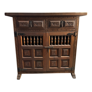Early 20th Century Antique Spanish Cedar Cabinet - Small