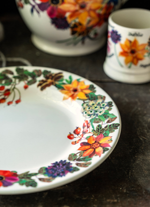 Seconds Autumn Flowers Large Dinner Plate, 10.5 Inch