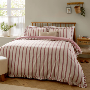 Connie Duvet Cover Set - Clay Pink King Size 220x230cm