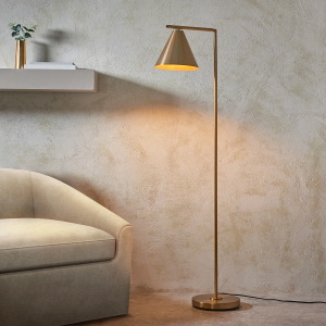 Lunar Floor Lamp - Antique Brass