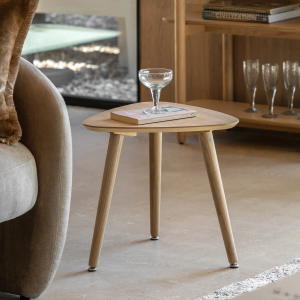 Lostock Wooden Side Table - Oak