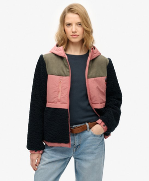 Giacca Sherpa in Pile con Cappuccio