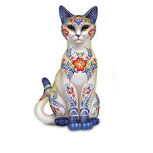 The Beauty Of Nature Polish Pottery Cats Figurine Collection