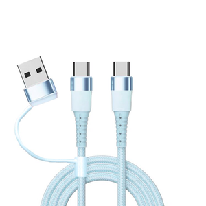 CABO TELEMÓVEL TECH FUZZION USB-C/A BLUE