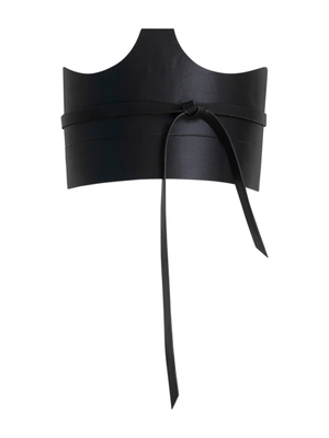 Black Cut Out Corset Belt (one size)