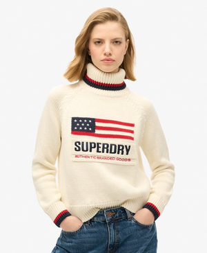 Americana Strickpullover mit Rollkragen