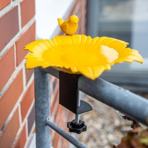 Balus Balcony Bird Bath - Ochre Yellow