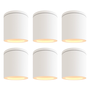 6x LED Aufbaustrahler Außen - IP54 - GU10 Fassung - Weiß