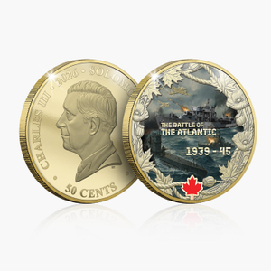Canadian Legacy of Valour - Battle of Atlantic Gold Plated Coin