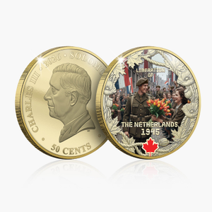 Canadian Legacy of Valour - Liberation of  Nerlands Gold Plated Coin
