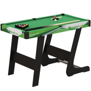 SPORTNOW Mesa de Billar Plegable 104 cm con 16 Bolas 2 Tacos Tiza Triángulo y Cepillo para Niños y Adultos Verde