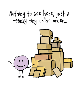 Funny Online Shopping Haul Birthday Card