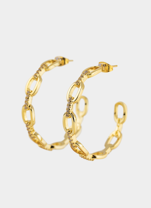 Vendetta Nexus Hoop Earrings - 18K Gold Plated