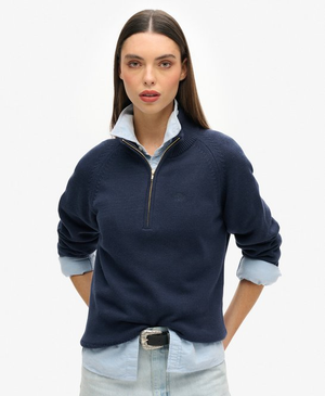 Classic Cotton Knit Half Zip Jumper