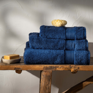 Mediterranean Blue Luxury Egyptian Cotton Bath Towel