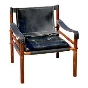 1960s Arne Norell Sirocco Swedish Designed Rosewood and Leather Lounge Chair