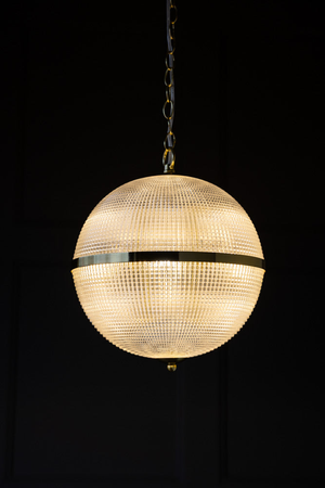 Parisian Gold & Glass Globe Ceiling Light