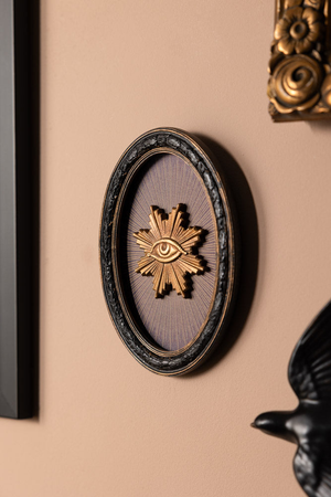 Black & Gold Framed Mystic Eye Wall Decor