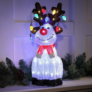 Noma 54cm Acrylic Reindeer With String Lights