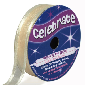 Ruban organza Celebrate crème - 12 mm x 5 m