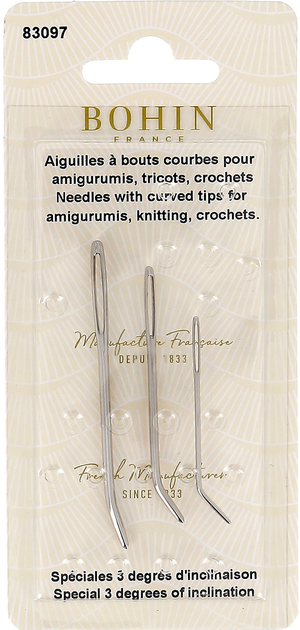 Aiguilles à pointes courbées pour le tricot Bohin