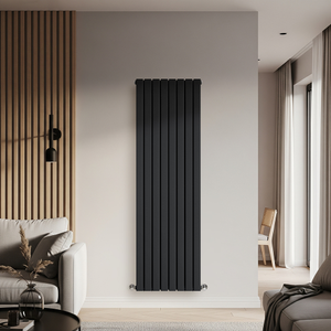 Milano Alpha Carbon Grey Vertical Designer Radiator 1780mm x 560mm (Double Panel)