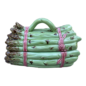 Vintage 1950s Bordallo Pinhero Earthenware Asparagus Tureen