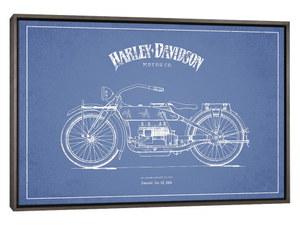 Harley-Davidson Motorcycles (Light Blue) I