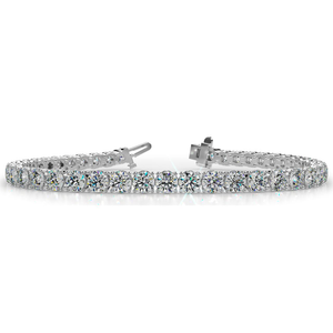 Low Profile 4 Prong Round Diamond Tennis Bracelet