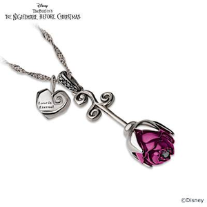 Genuine Sapphire Eternal Blooming Rose Pendant Necklace