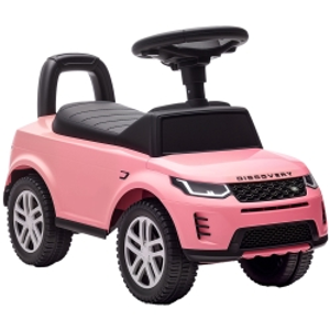AIYAPLAY Coche Correpasillos con Licencia de Land Rover para Niños 18-36 Meses con Almacenaje Bocina Sonidos de Motor Rosa