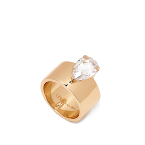 Teary Crystal Band Ring In Gold (P (UK))