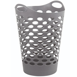 Blue Canyon 60L Flexible Laundry Basket – Durable Grey Laundry Hamper with Easy-Grip Handles