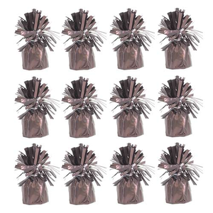 Metallic Brown Foil Balloon Weights - Pack of 12