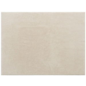 HOMCOM Alfombra Salón 120x160 cm Lavable en Lavadora Pelo Largo Estilo Moderno Tapete para Sala de Estar Dormitorio Crema