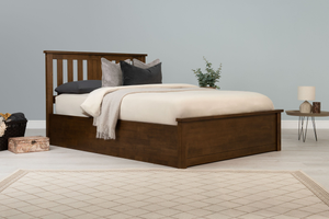 Chester Rustic Ottoman Storage Bed Frame - 6ft Super King